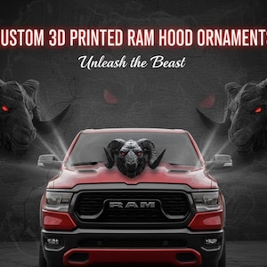 Emblema decorativo de cabeza de carnero compatible con camionetas RAM 1500, 2500 y 3500.