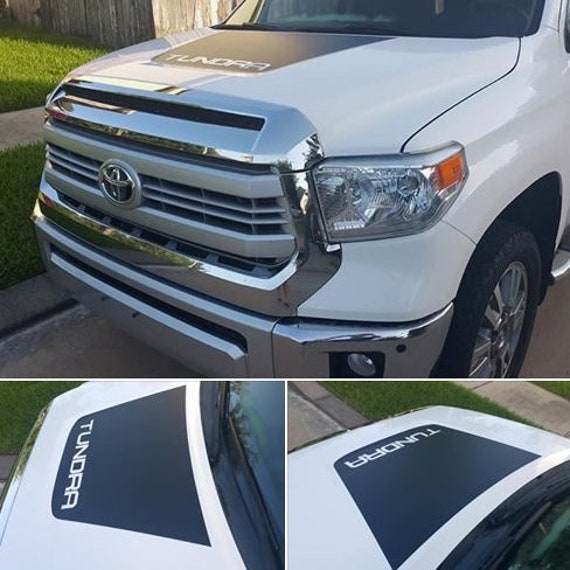 Style 2 2007-2013 Toyota Tundra TRD Hood Blackout Stripes Decal Fully Custom