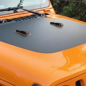 Jeep Wrangler JL / Gladiator Hood Decal - Matte Black Vinyl - Made in USA