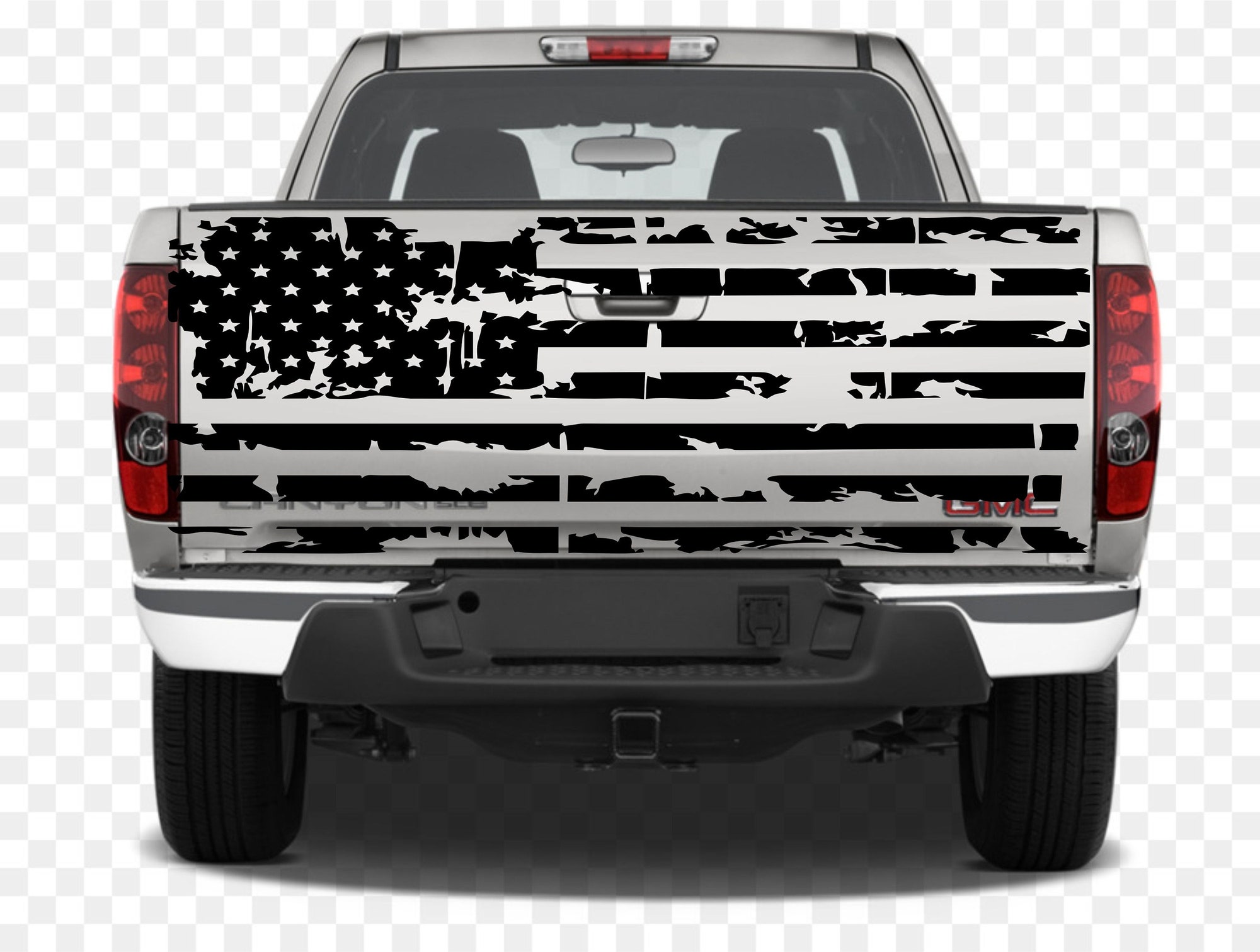 American Flag Truck Tailgate Wrap Vinyl Graphic Decal Sticker