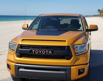 for Toyota Tundra 3rd Gen 2014–2021 Matte Black Hood Decal Solid Wrap