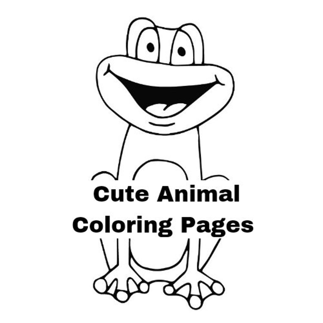 Cute Animals Printable Coloring Pages for Kids, Perfect Printable ...