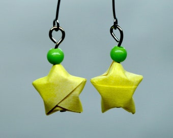 Petites boucles d’oreilles Origami Lucky Star