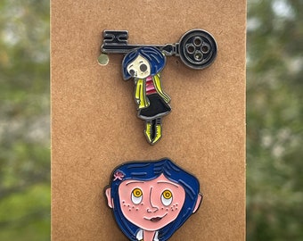 Blue Hair Girl & Key Pin Pack