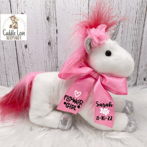 Flower Girl Proposal Gift Box Unicorn Wedding Party Gift Etsy
