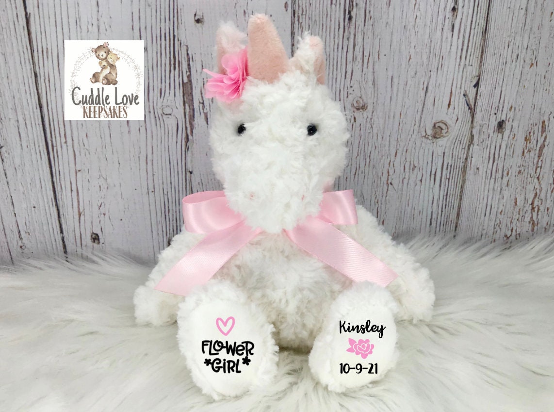 Flower Girl Unicorn Flower Girl Proposal Wedding Party Gift Etsy