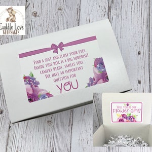 Empty Flower Girl Proposal Gift Box, Ring Bearer Proposal Gift Box, Fill Your Own Wedding Party Gift Box, Flower Girl Gift, Ring Bearer Gift
