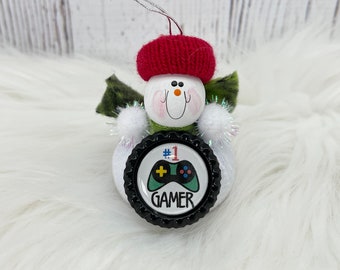 Video Gamer Ornament, Gaming Ornament, Loves Gaming Christmas Ornament, Personalized Gamer Ornament, Video Game Controller, Funny Gamer Gift