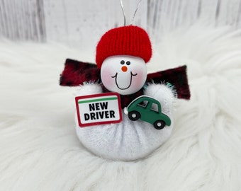 New Driver Ornament, New Driver's License Ornament, Snowman Ornament, Funny New Driver Gift Idea, Funny Driver's License, Learn to Drive
