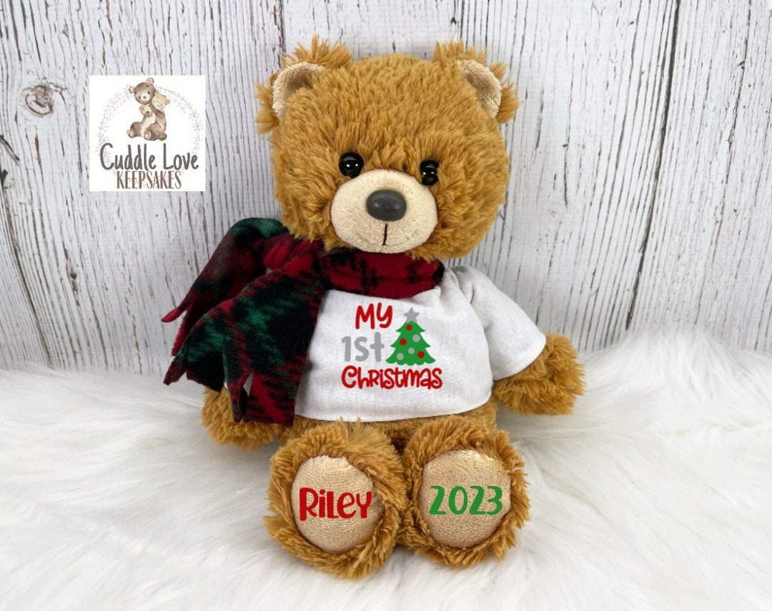 9 My 1st Christmas Teddy Bear, Baby's First Christmas, Custom 1st ...