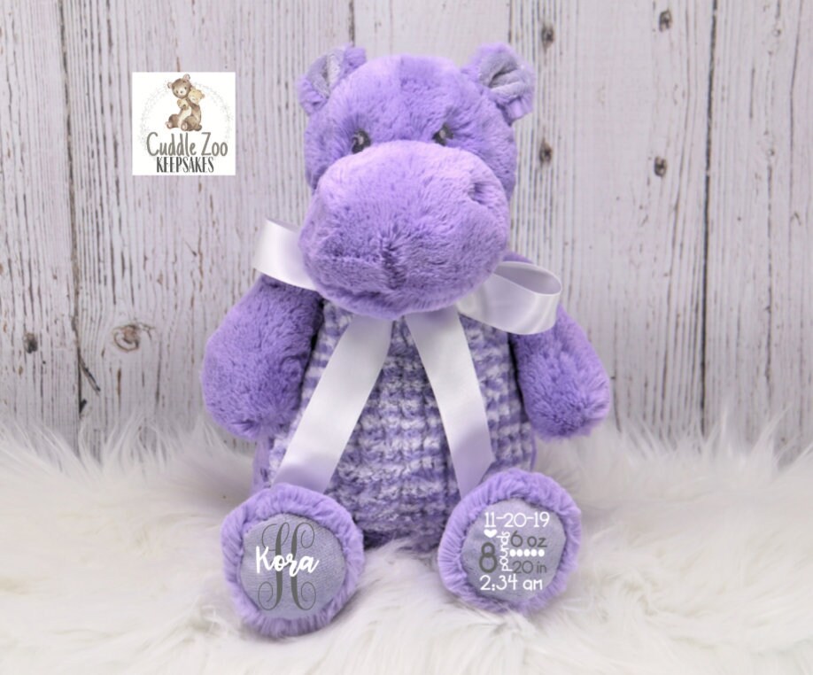 purple hippo stuffed animal