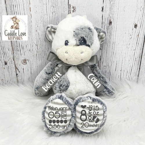 Puppy Dog Birth Stats Stuffed Animal Personalized Plush Puppy Etsy