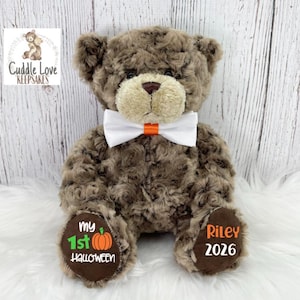 My 1st Halloween Teddy Bear, Baby's 1st Halloween Bear, Halloween Plush Bear, Halloween Gift for Baby, My 1st Halloween 2026 Gift Idea