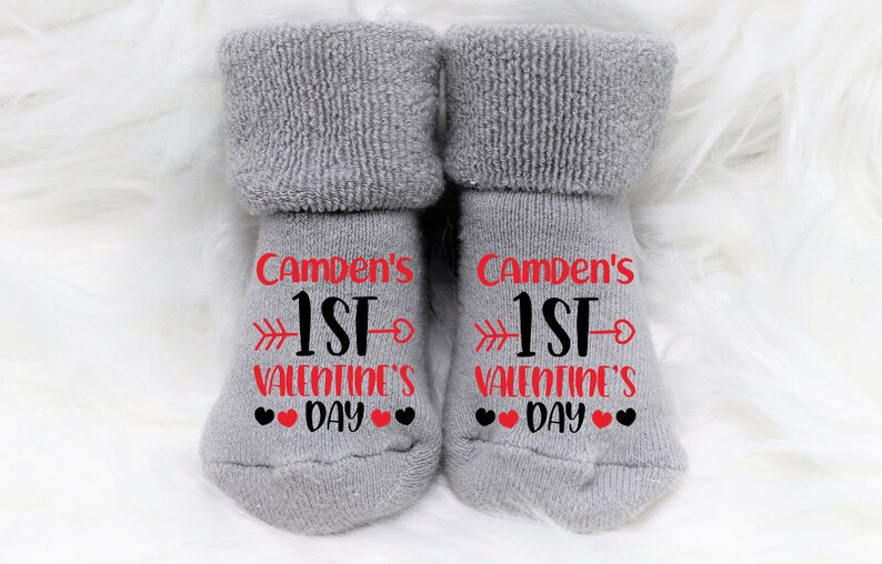 1st Valentine S Day Baby Socks Baby Shoes Baby Booties Etsy