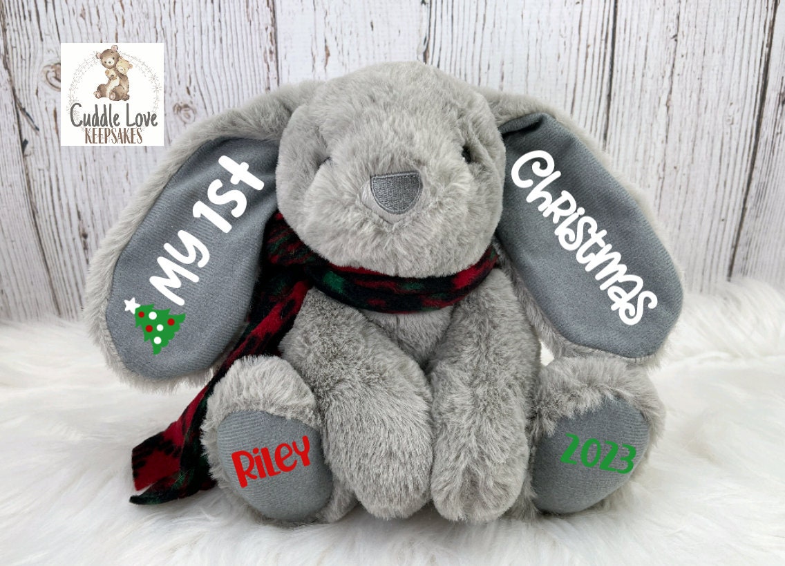 Grey Christmas Rabbit