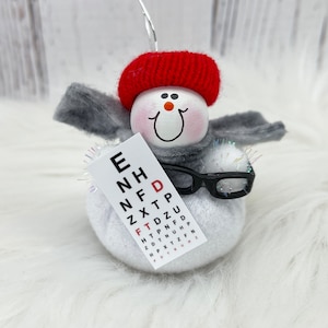 Eye Doctor Ornament, Optometrist Ornament, Ophthalmologist Gift, Eye Clinic Staff Ornament Gift Idea, Eye Chart, New Glasses Ornament