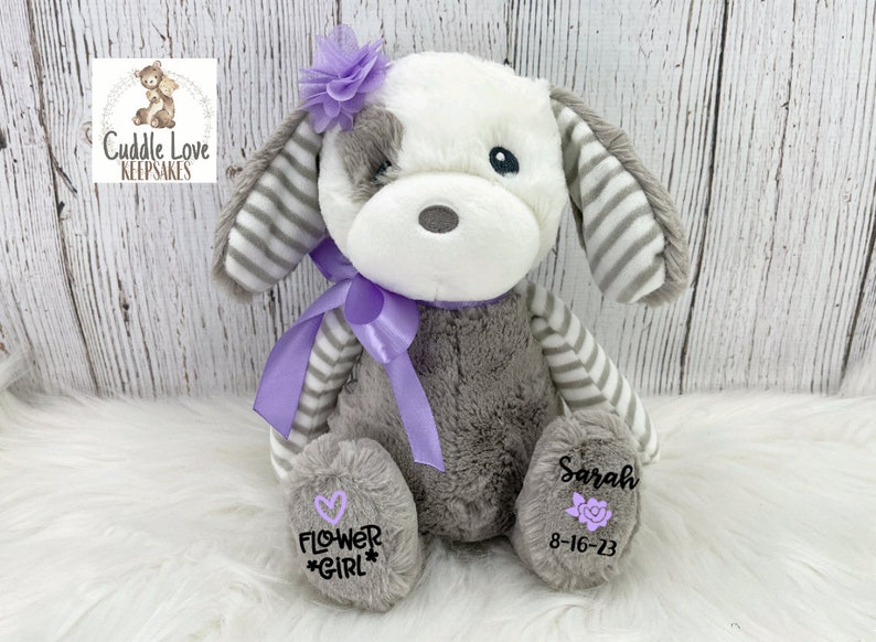 Puppy Dog Flower Girl Ring Bearer Ring Proposal Flower Girl Etsy