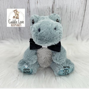 8" Ring Bearer T-Rex Dinosaur, Flower Girl Proposal Gift, Personalized Ring Bearer Stuffed Animal, Custom Flower Girl, Plush Dinosaur TREX