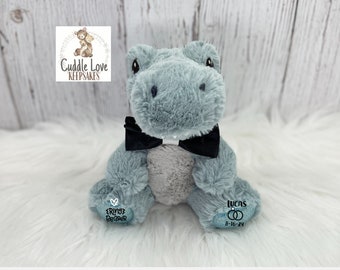 8" Ring Bearer T-Rex Dinosaur, Flower Girl Proposal Gift, Personalized Ring Bearer Stuffed Animal, Custom Flower Girl, Plush Dinosaur TREX