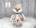 Fox Birth Stats Stuffed Animal, Personalized Plush Fox Birth Announcement, Custom Plush Fox Woodland Animals Nursery Theme Decor Birth Stats
