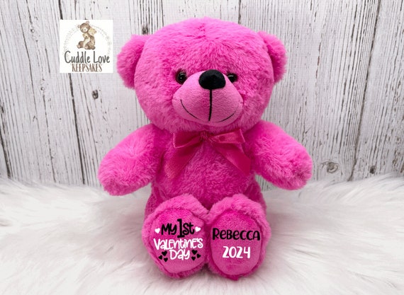 Ours en peluche pour la Saint-Valentin 2024, mon 1er ours personnalisé pour  la Saint-Valentin, premier ours en peluche personnalisé pour la