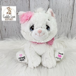 8&quot; Cat Flower Girl Gift, Plush Kitten Flower Girl Proposal, Flower Girl Thank You Plush Cat, Personalized Flower Girl, Custom Flower Girl
