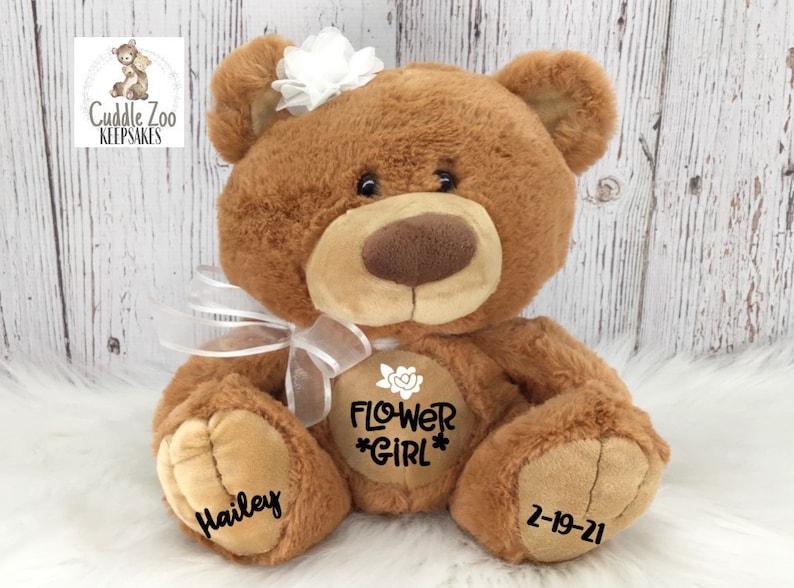 flower girl proposal teddy
