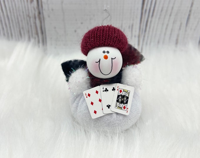 Playing Cards Christmas Ornament, Card Club Ornament, Gambling Ornament