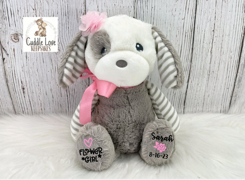 Puppy Dog Flower Girl Ring Bearer Ring Proposal Flower Girl Etsy