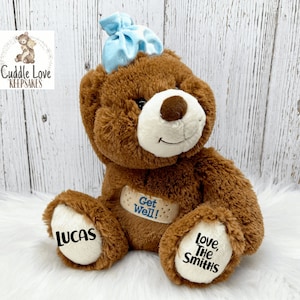 Get Well Bear, Get Better Gift Idea, Injury Gift, Get Well Soon Teddy Bear Plushie, Care Gift, Thinking of You Gift, Surgery Gift Idea