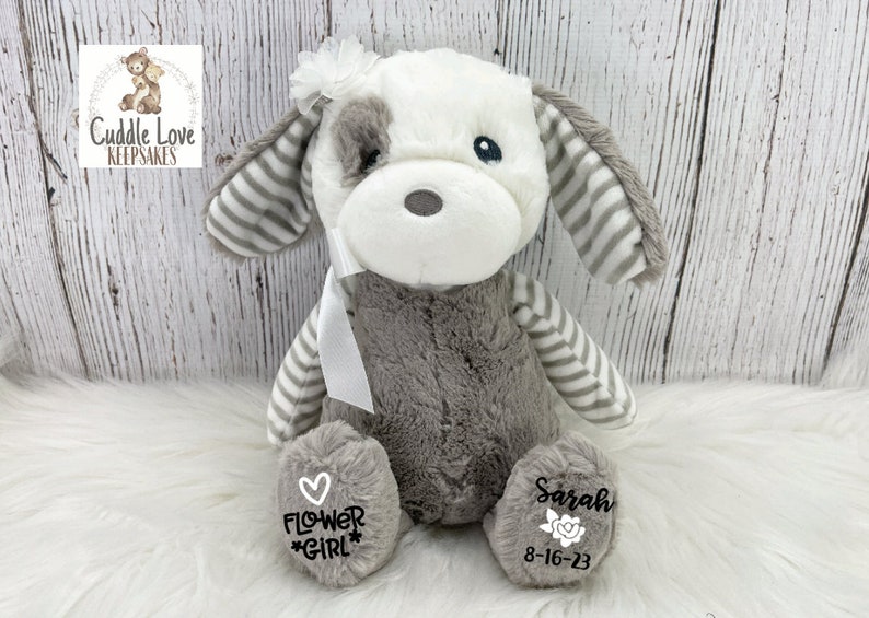 Puppy Dog Flower Girl Ring Bearer Ring Proposal Flower Girl Etsy