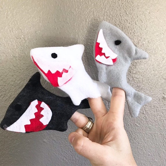 shark finger puppet