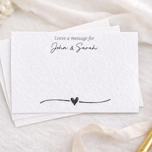 Personalised Wedding Message Favour Cards | Share a Message, Share a Memory, Share Advice | Keepsake Gift | A6 Size