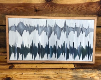 Custom twin Baby heartbeat painting.