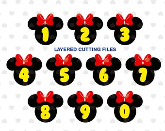 minnie numbers etsy