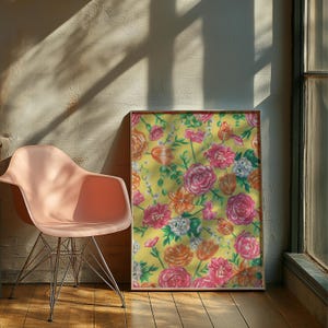 Floral Wall Art - Butter Yellow Art Grandmillenial Coastal Grandmother French Country Wall Decor Coquette Decor Nancy Meyers Cottagecore Art