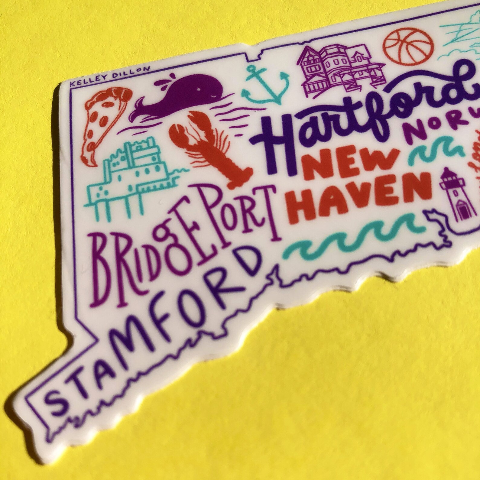 Connecticut sticker / Connecticut Gift Laptop Sticker Hartford Etsy