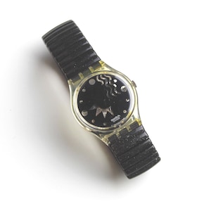 Vintage Swatch Gent Flex Flake GK165 1993 Skeletturtavla Schweizisk klocka med fungerande urtavla