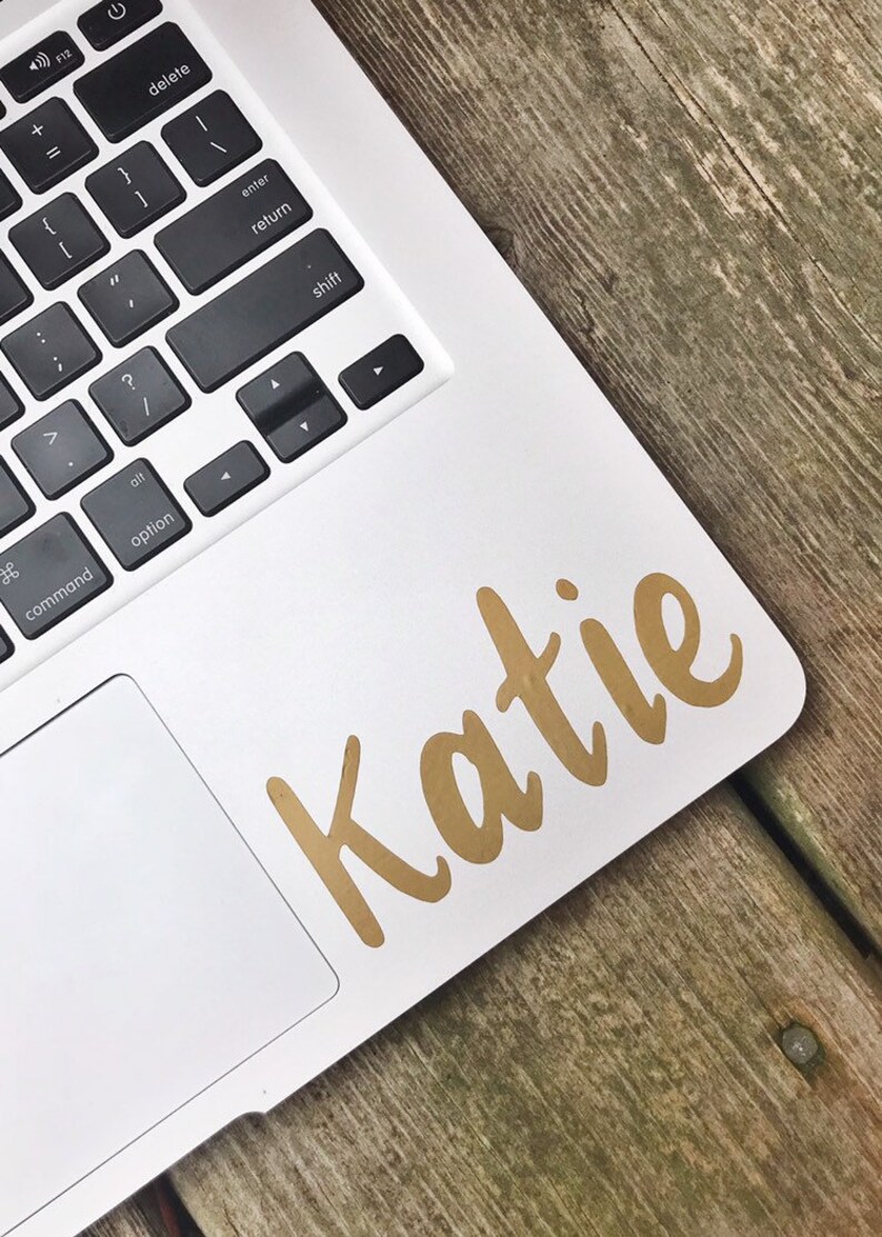 Laptop Name Decal Name Sticker Custom Name Decal Laptop Etsy