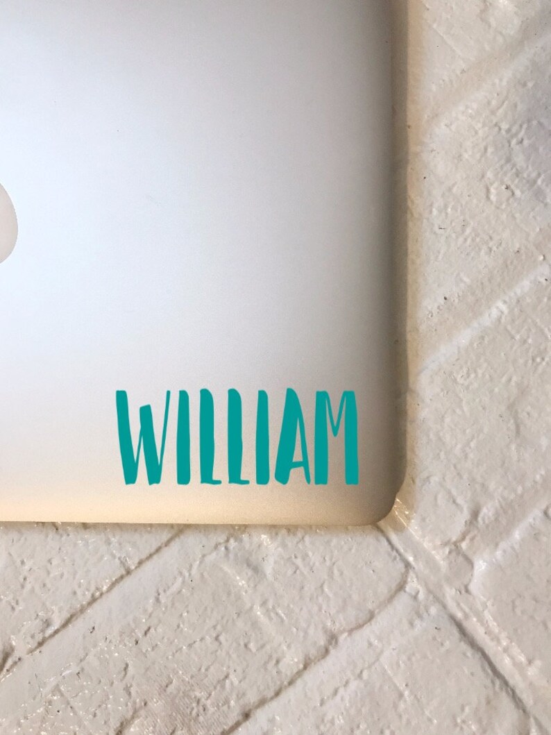 Laptop Name Decal Name Sticker Custom Name Decal Laptop Etsy