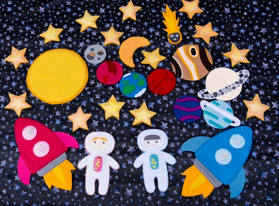 Quiet Play Felt Solar System Set Activity Set Sensory Toy Baby Gift Lern And Play Felt Planets And Stars