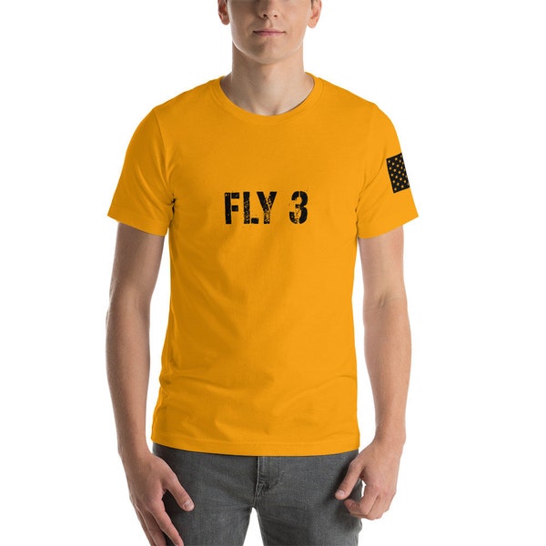 US Navy tshirt, fly 3, flight deck jersey, navy yellow shirt, navy blue shirt, aircraft carrier, navy veteran