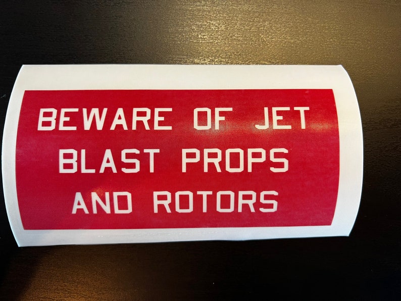 Beware of Jet Blast Props and Rotors Navy Sticker Navy Etsy