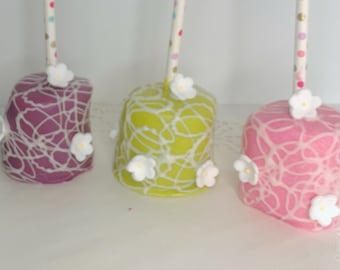 Easter Spring Baby Shower Flower Birthday Watercolor Chocolate Covered Marshmallow Blossom Wedding Favors