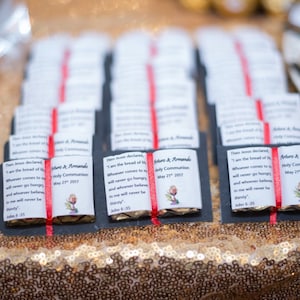 Communion Mini Bibles Favors Baptism Christening Confirmation Wedding Favors- Chocolate