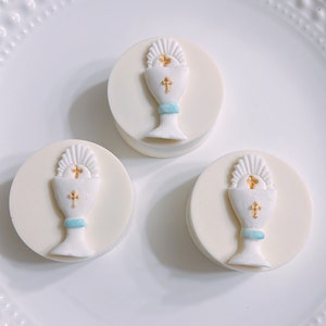 First Communion Chocolate Covered Oreos/ Baptism/ Wedding Favor/Christening/ Cookies/ (10)