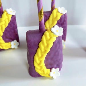 Tangled Chocolate Rice Krispies Treats / Rapunzel/ Birthday/Baby Shower