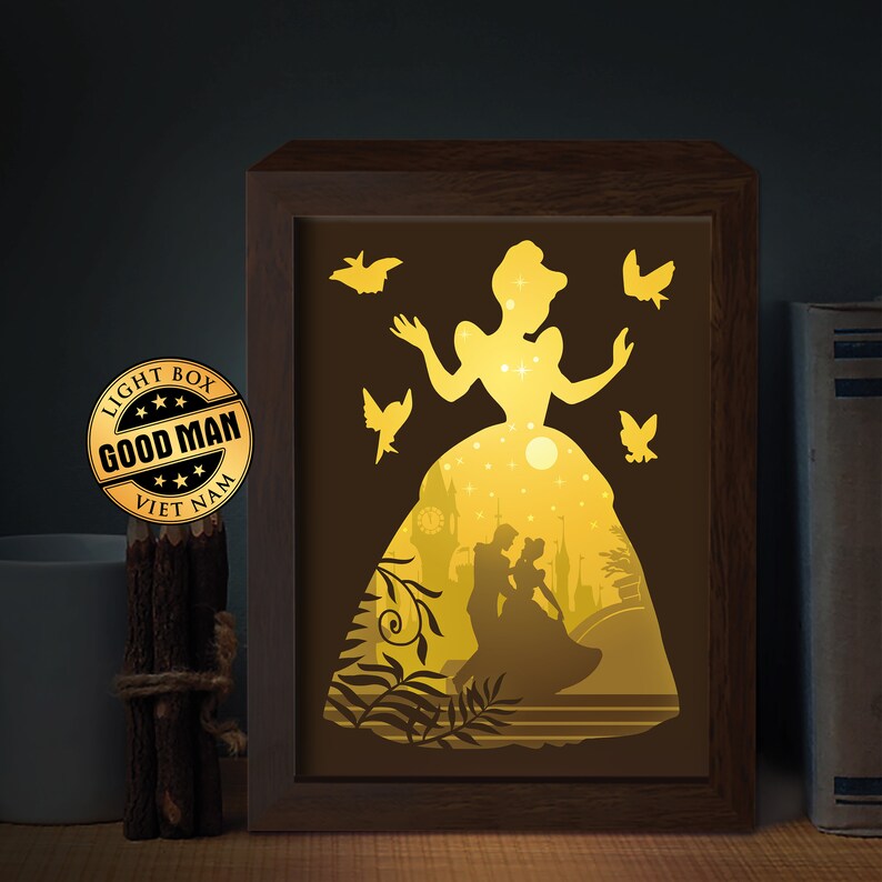 3D Shadow box Template SVG files COMBO 3 any template \u2013 3D Paper Cutting Light Box SVG Template files Cricut files