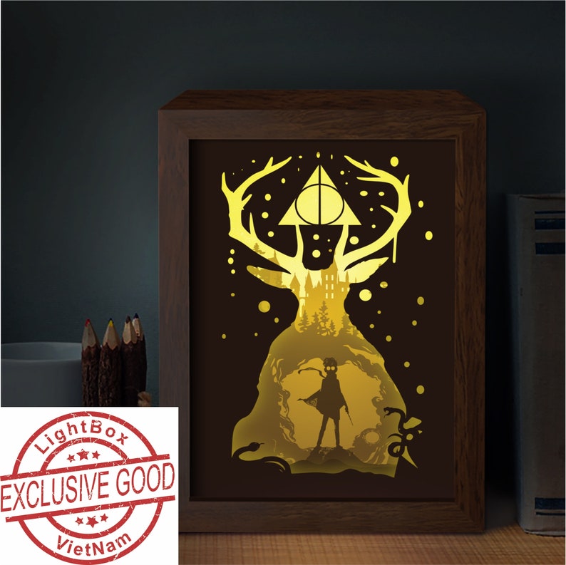3D Paper cut light box Harry Potter Paper Cutting Night ...