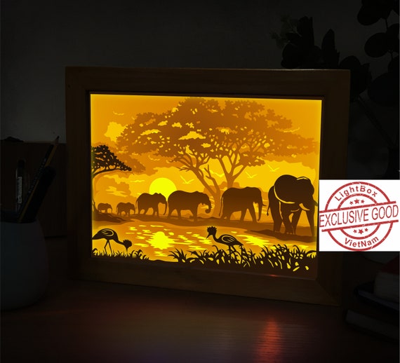 Free Free 228 Elephant Shadow Box Svg SVG PNG EPS DXF File